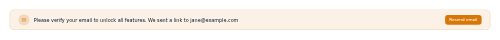 Email Verify Banner preview