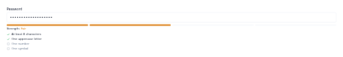 Password Strength preview