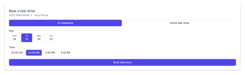Test Drive Booker preview