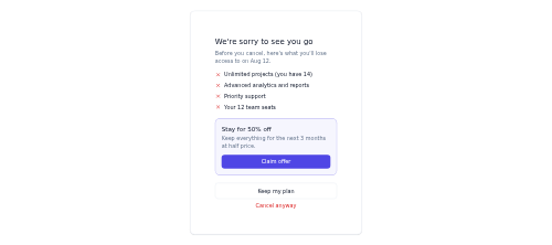 Cancel Flow preview