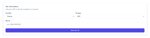 Tax ID Form preview