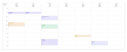 Calendar Week View preview