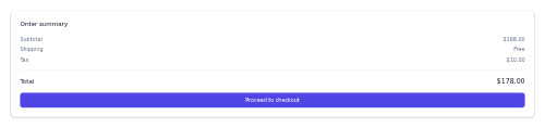 Checkout Summary preview