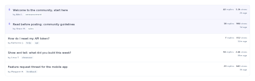 Thread List preview