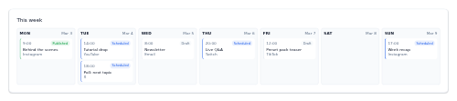 Content Scheduler preview