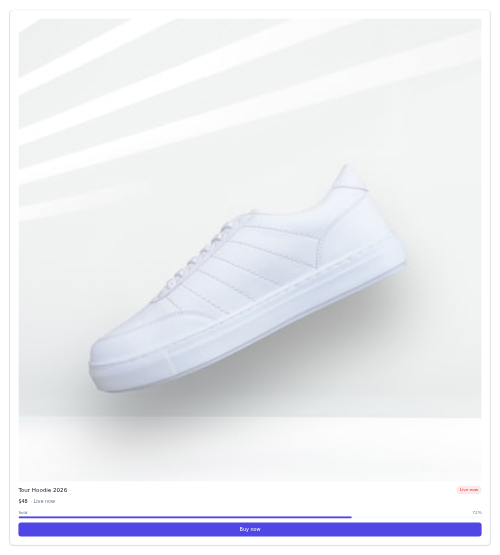 Merch Drop Card preview