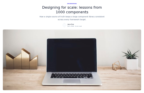 Article Header preview