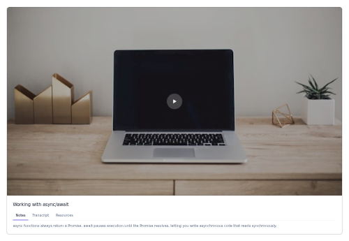 Video Lesson Player preview