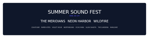 Lineup Poster preview