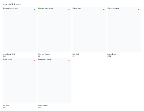 Wishlist Grid preview