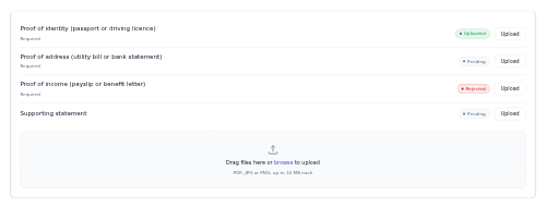 Government Document Upload preview