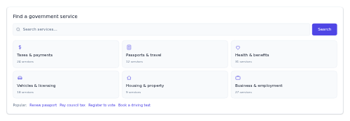 Service Finder preview