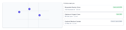 Clinic Locator preview