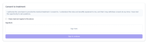 Consent Form preview