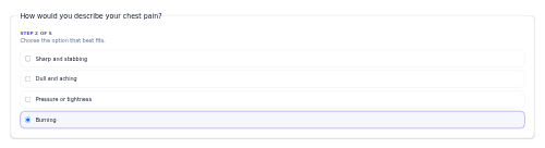 Symptom Checker Step preview