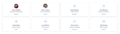Team Directory Grid preview