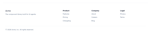Footer Columns preview