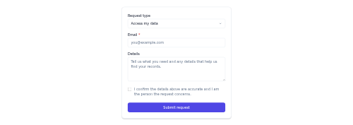 Data Request Form preview