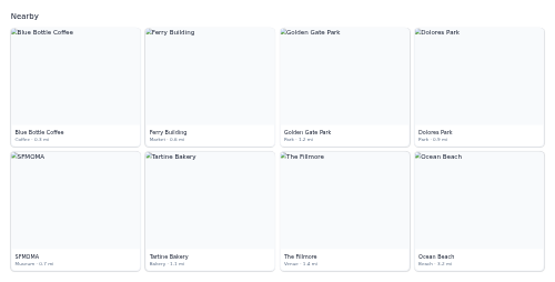 Nearby Grid preview