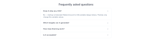 FAQ Accordion preview