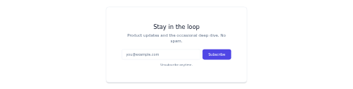 Newsletter Signup preview