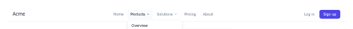 Dropdown Navbar preview