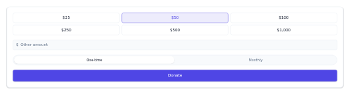 Donation Form preview