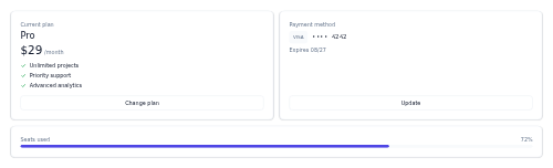 Billing Tab preview