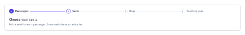Check-in Stepper preview